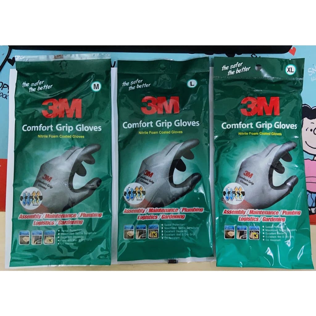 3M Comfort Grip Gloves ถุงมือไนลอนเคลือบด้วยสารไนไตร รูปที่ 3