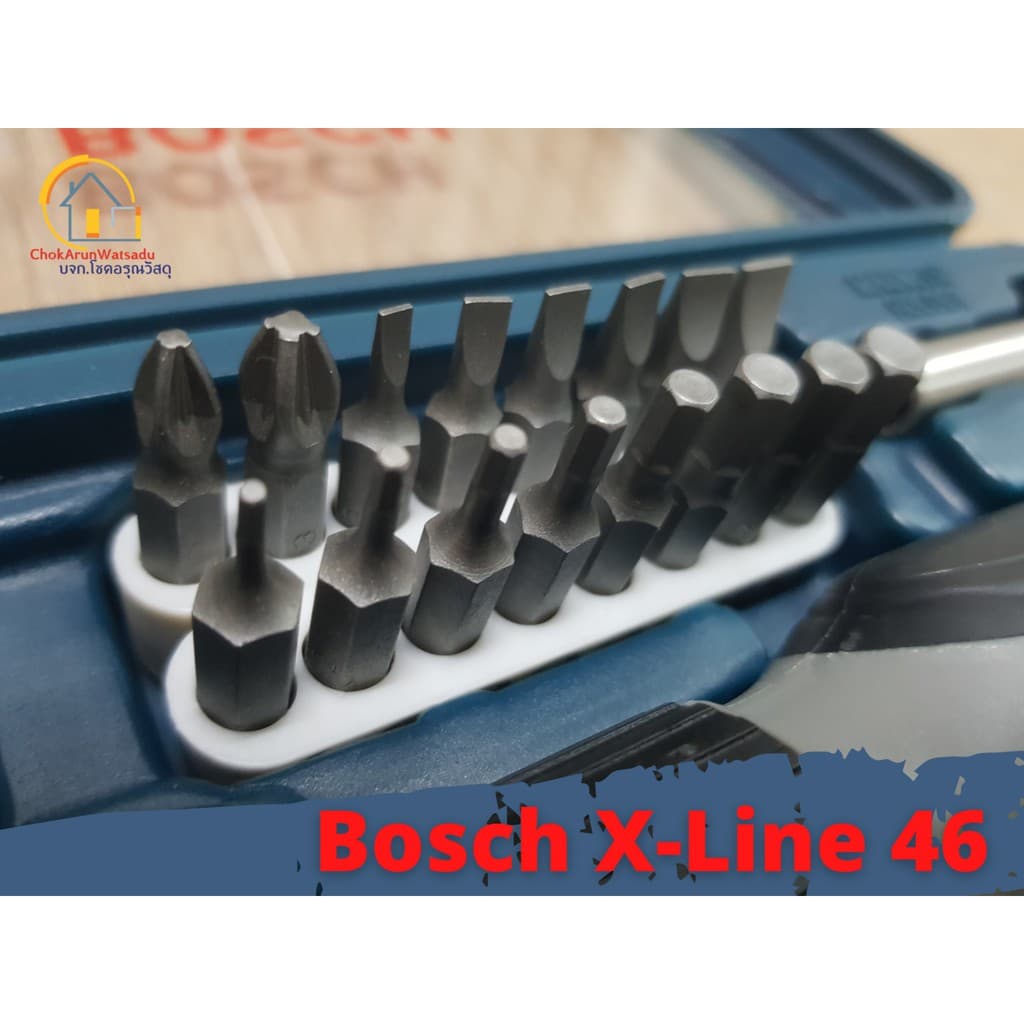 BOSCH X-LINE 46 ชุดไขควงมือ พร้อมดอก หัวประกอบ 46 ชิ้น xline46 X line 46 ไขควง บล๊อก รูปที่ 6