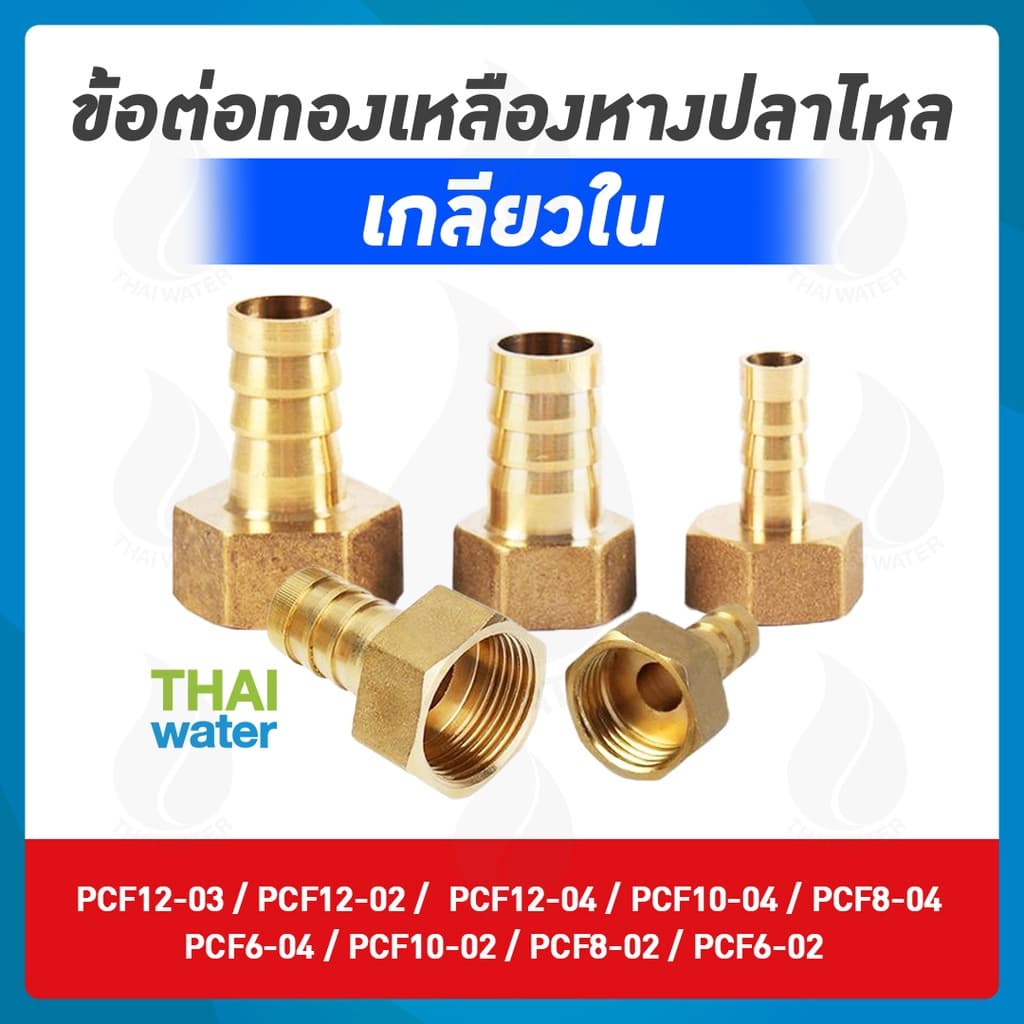 ข้อต่อทองเหลือง ข้อต่อทองเหลืองเกลียวใน-เสียบสาย รูปที่ 1