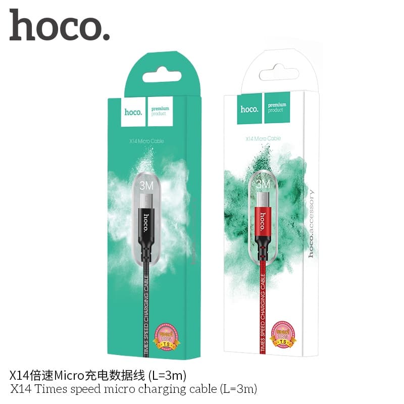 สายชาร์จ 1m/2m/3m Hoco X14 Speed Charger ยาว 1-3 เมตร สำหรับ L/Micro USB/Type C รูปที่ 9