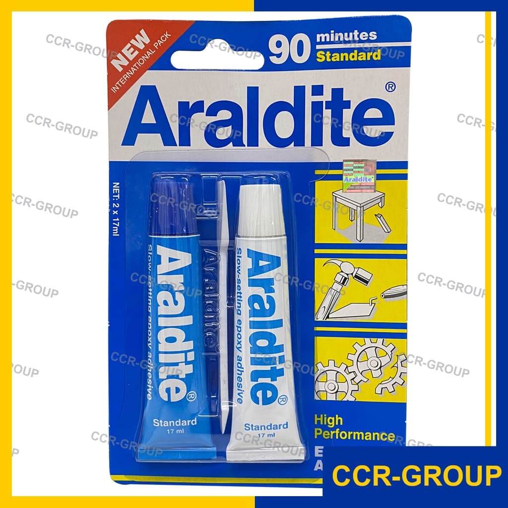 กาวAraldite ฟ้า แดง กาวติดพลอย กาวอีพอกซี่ แน่นติดได้ทั้ง เหล็ก ไม้ แก้ว เซรามิค พลาสติกและ คอนกรีต รูปที่ 2