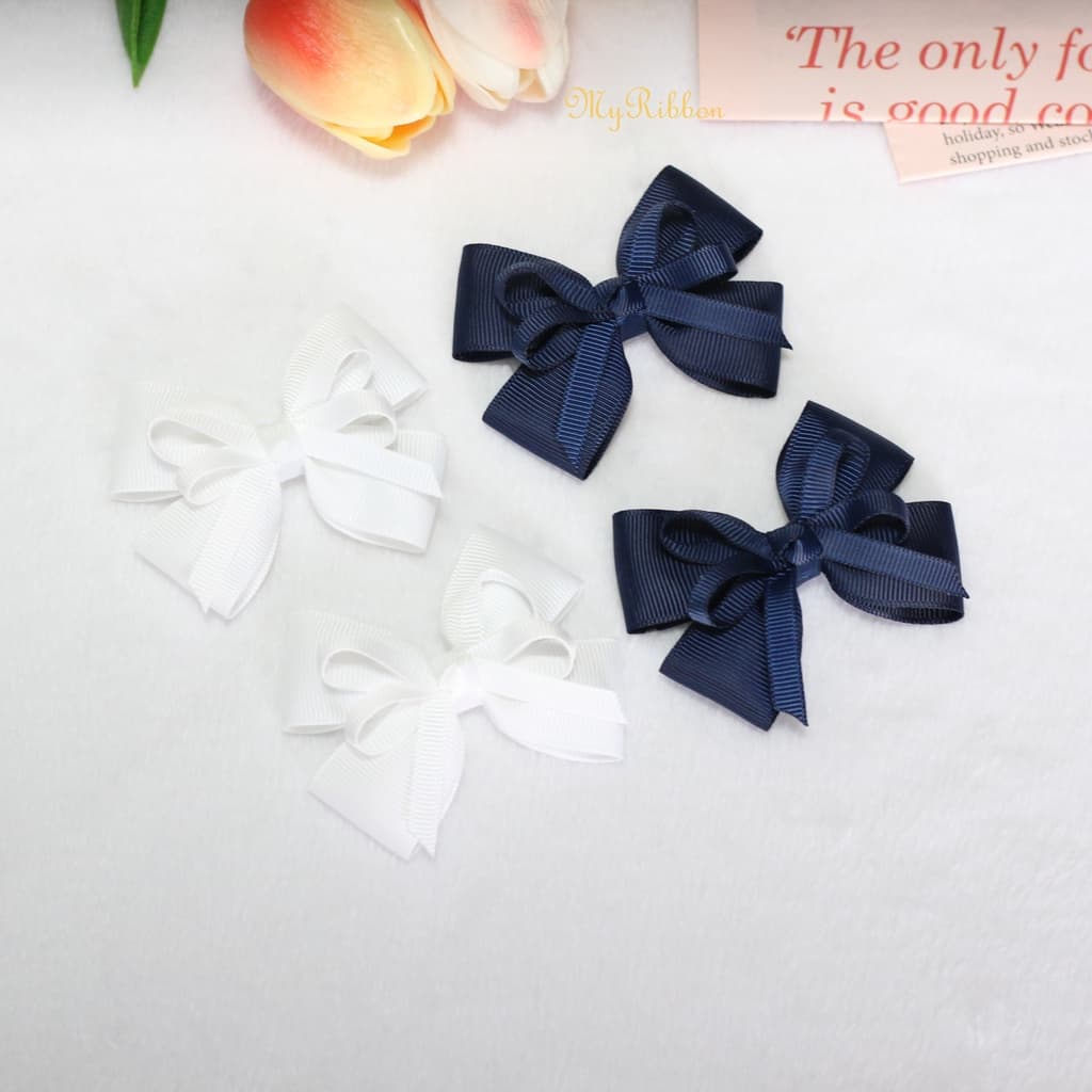 โบนักเรียน/กิ๊บติดผมเด็ก งานแฮนด์เมด ราคาคู่ละ 35 บาท แบบที่ 4 รูปที่ 8