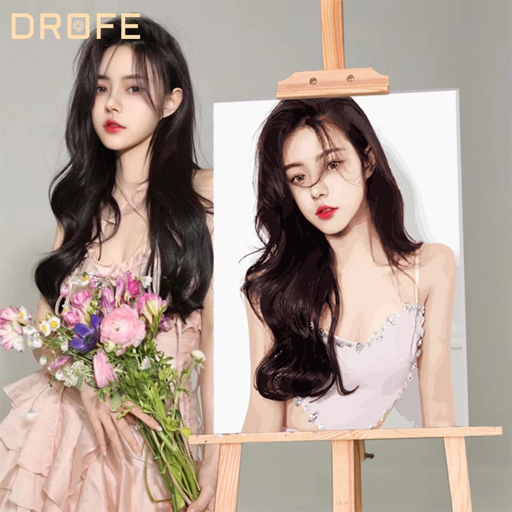 Drofe รูปภาพที่กําหนดเอง ระบายสีตามตัวเลข DIY ของขวัญตกแต่งบ้าน รูปที่ 4