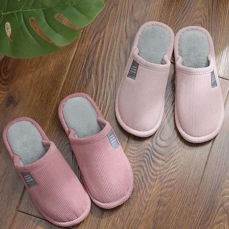 รองเท้าใส่ในบ้าน พื้นยาง กันลื่น slipper สลิปเปอร์ สีพื้น เท้าอวบเพิ่ม 1 ไซส์ รูปที่ 3