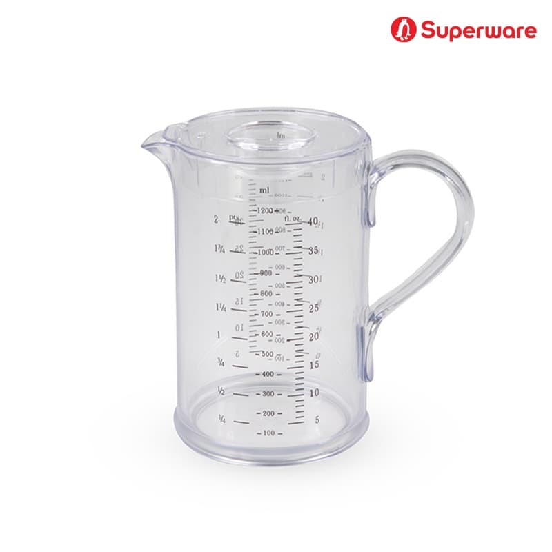 Srithai Superware เหยือกน้ำพลาสติกใส พร้อมฝา บอกระดับน้ำ ขนาด 1.2 ลิตร รูปที่ 1