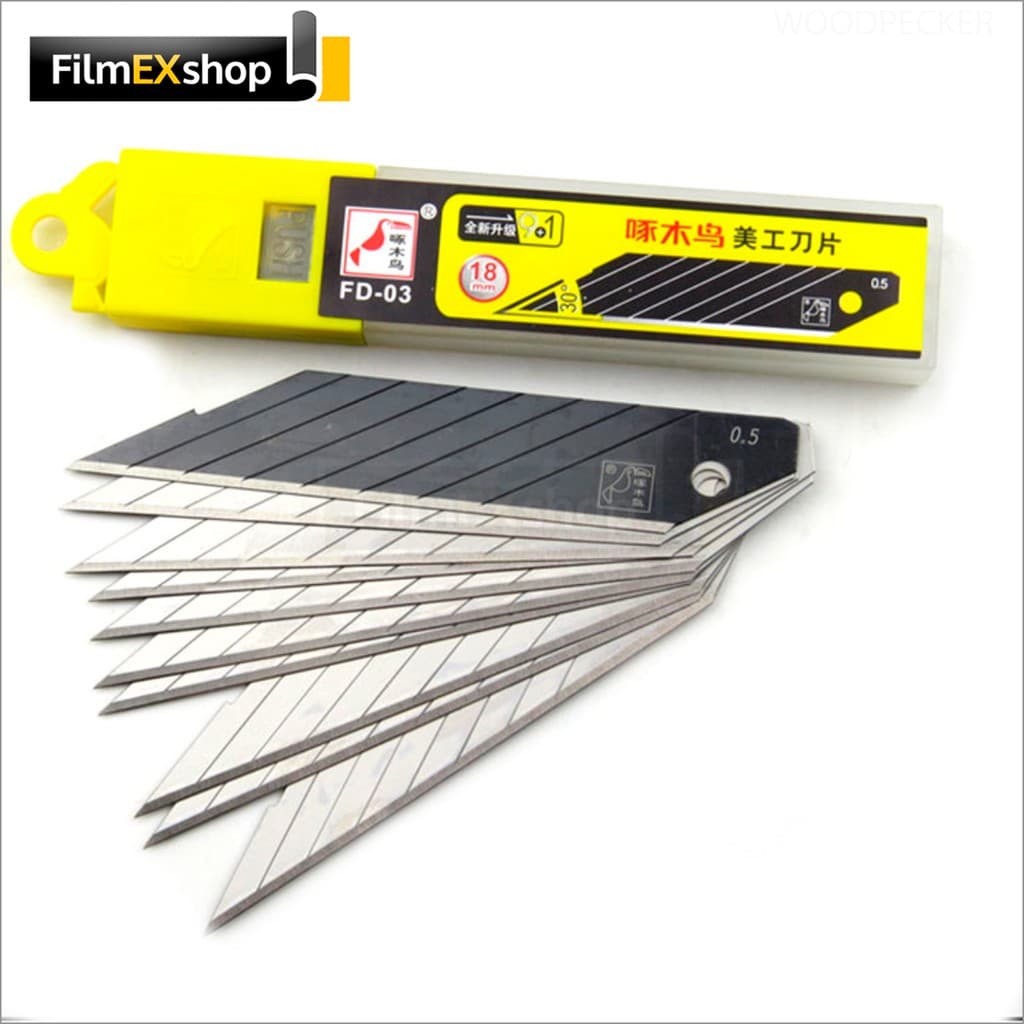 FD-03 ใบมีดคัตเตอร์ 18มม. Woodpecker KNIFE CUTTER BLADE รูปที่ 5