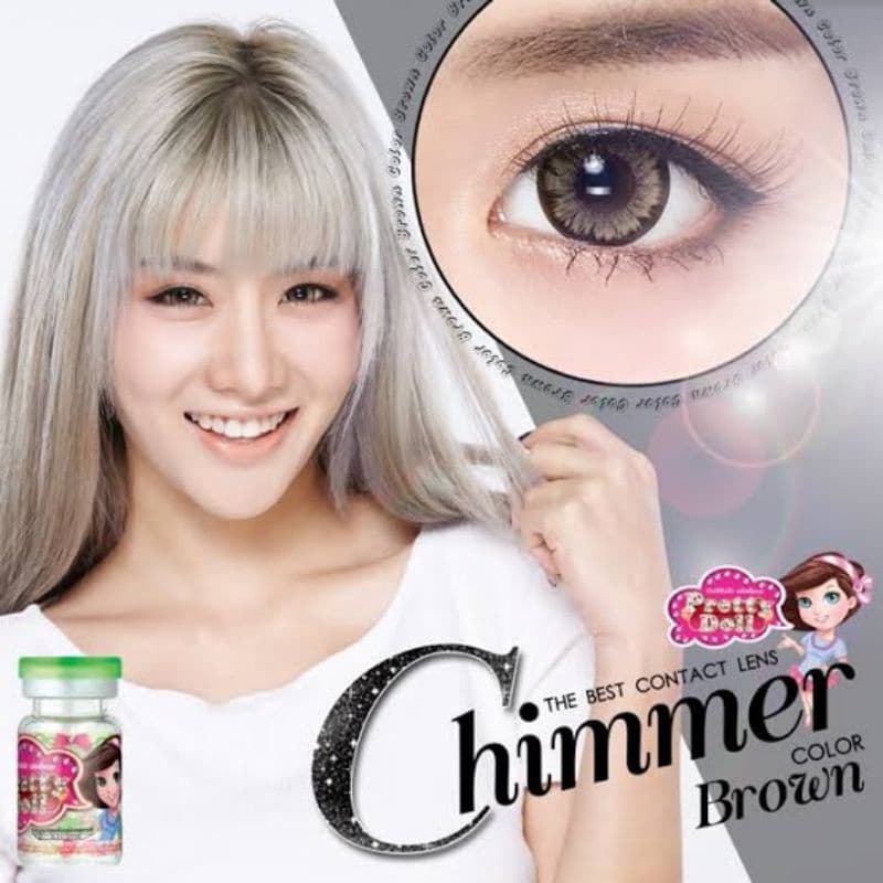 คอนแทคเลนส์ บิ๊กอาย รุ่น Chimmer/Shimmer/Icy-x สีเทา/ตาล มีค่าสายตา - รูปที่ 2