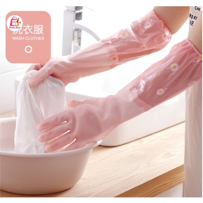 ถุงมือยาง ทำความสะอาดอเนกประสงค์ ถุงมือล้างจาน รูปที่ 1