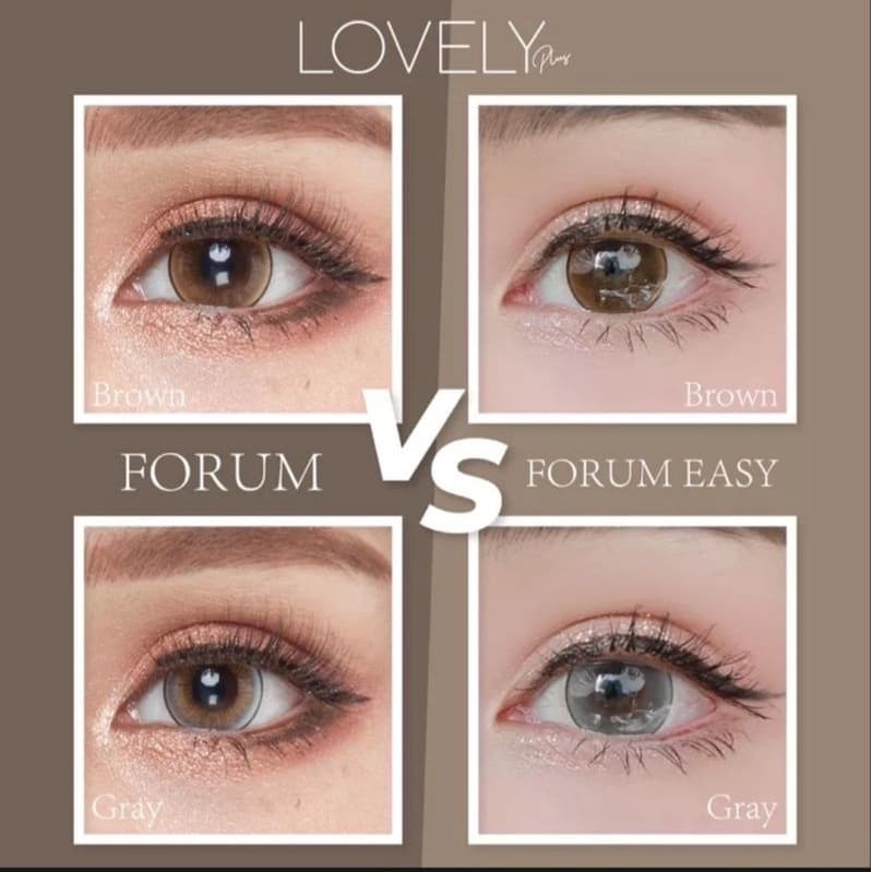 คอนแทคเลนส์ ลาย forum/Domino/Dream 3 tone สีเทา/ตาล Gray/Brown มีค่าสายตา - รูปที่ 3