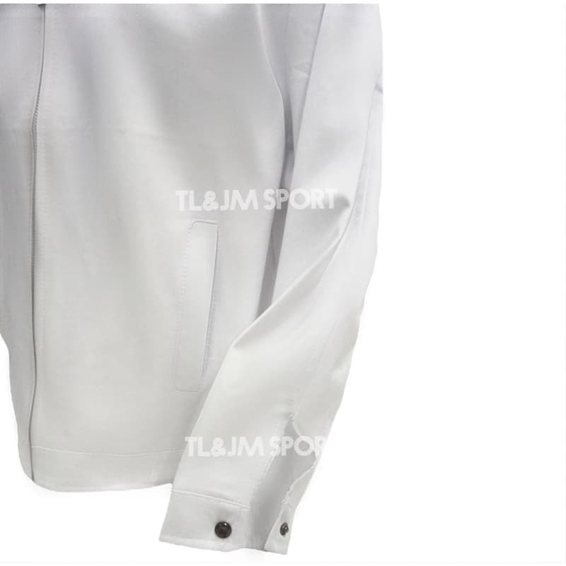 เสื้อแจ็คเก็ตคอปกสีขาว เสื้อคลุมสีขาวคอปก คอปกสีขาว รูปที่ 3