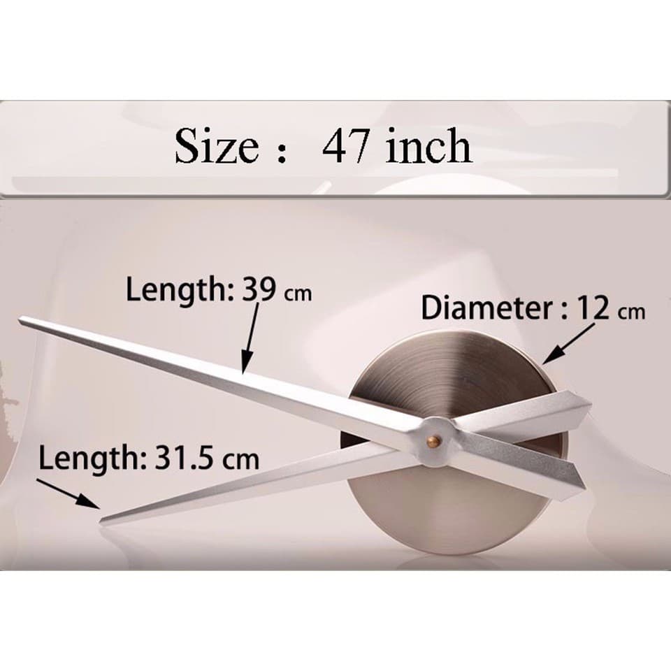 ขนาดจัมโบ้ นาฬิกาติดผนัง 3D DIY สติกเกอร์ อะคริลิค 100CM-150CM ขนาดใหญ่ clock jumbo รูปที่ 8