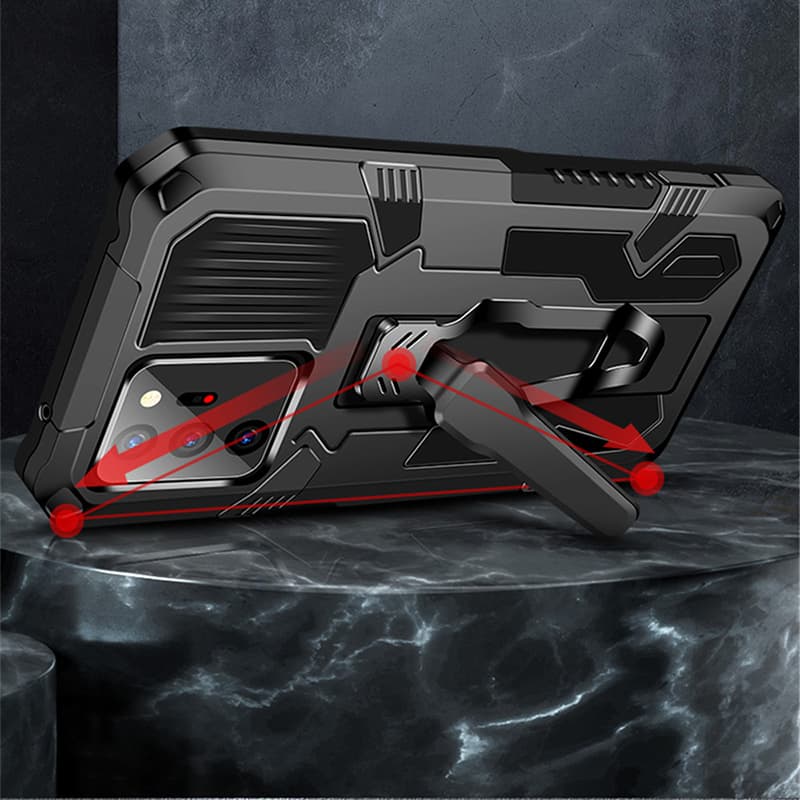 Samsung Galaxy Note 20 / Note 20 Ultra / Note 10 / Note 10 Plus 5G Hybrid Rugged Shockproof Armor Kickstand Case Cover With Belt Clip รูปที่ 3