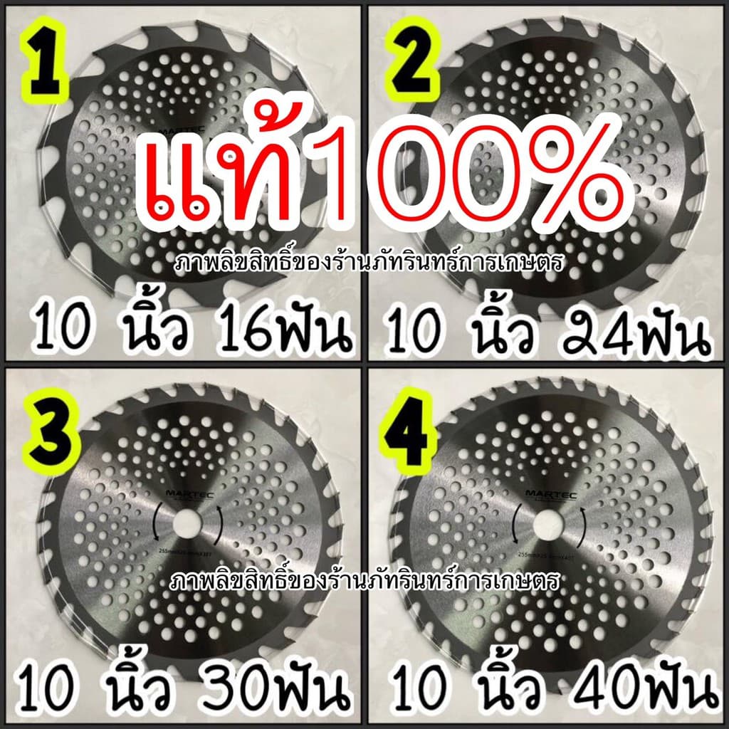 ใบตัดหญ้า ติดหัวคาไบด์ ตัดไม้ได้ ขนาด10นิ้ว รูปที่ 1