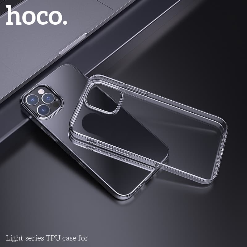 Hoco เคสสีใส สีชา สำหรับไอโฟนทุกรุ่น i15,i15pro max,i13,i13 pro max,i12,i12pro max,i11,11pro max,SE,X,XR,Xs max,7p,8p รูปที่ 5