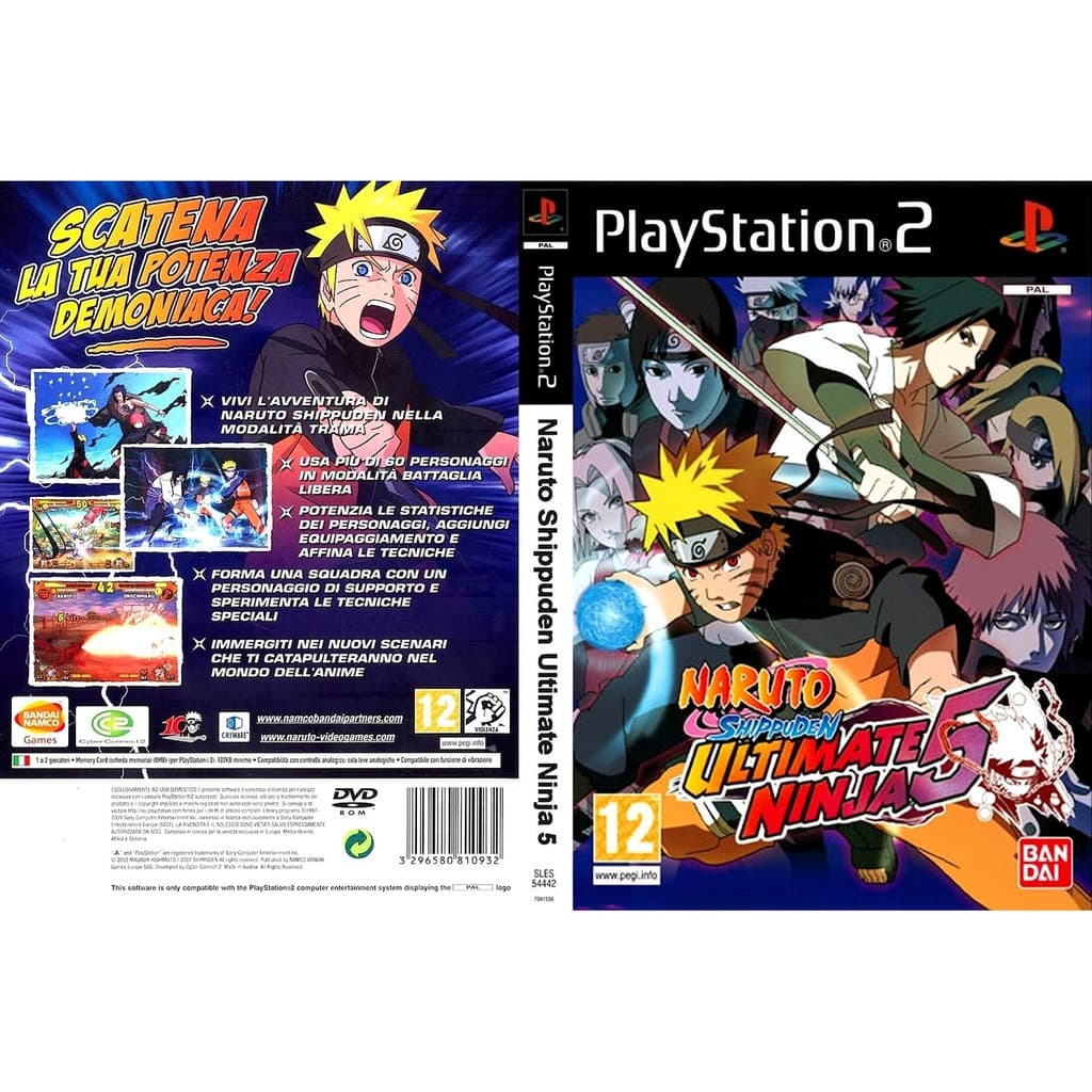 แผ่นเกมส์ Naruto Shippuden - Ultimate Ninja 5 PS2 Playstation2 คุณภาพสูง รูปที่ 2