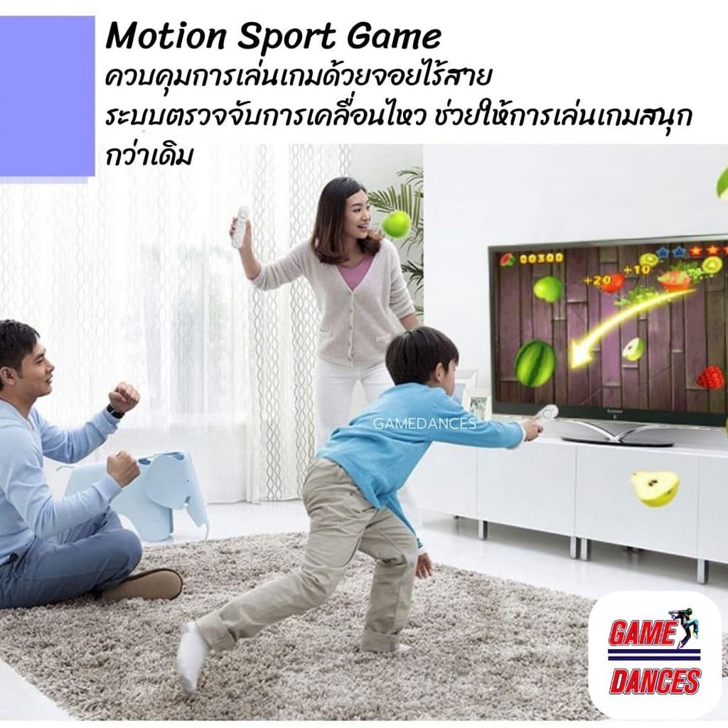 Gamedances แผ่นเกมเต้นคู่ HDMI ภาพคมชัด เกมเต้นมีโหมดวิดีโอ แผ่นเต้นไร้สายวัสดุ PU พร้อมจอยไร้สาย รูปที่ 4