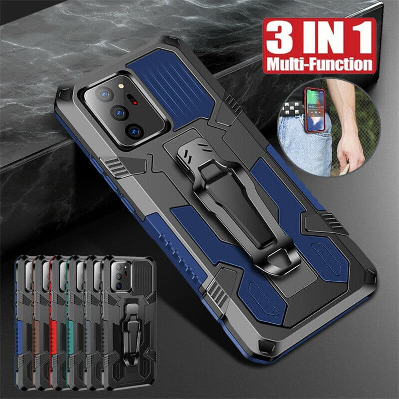 Samsung Galaxy Note 20 / Note 20 Ultra / Note 10 / Note 10 Plus 5G Hybrid Rugged Shockproof Armor Kickstand Case Cover With Belt Clip รูปที่ 1