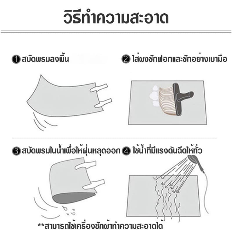 พรมเช็ดเท้า พรมตกแต่งบ้าน พรมห้องน้ำ พรมดักฝุ่น พรมปูพื้นในห้องครัว พรมปูพื้น พรม พรมขนสั้น พรมกันลื่น มี 2 ขนาด รูปที่ 4