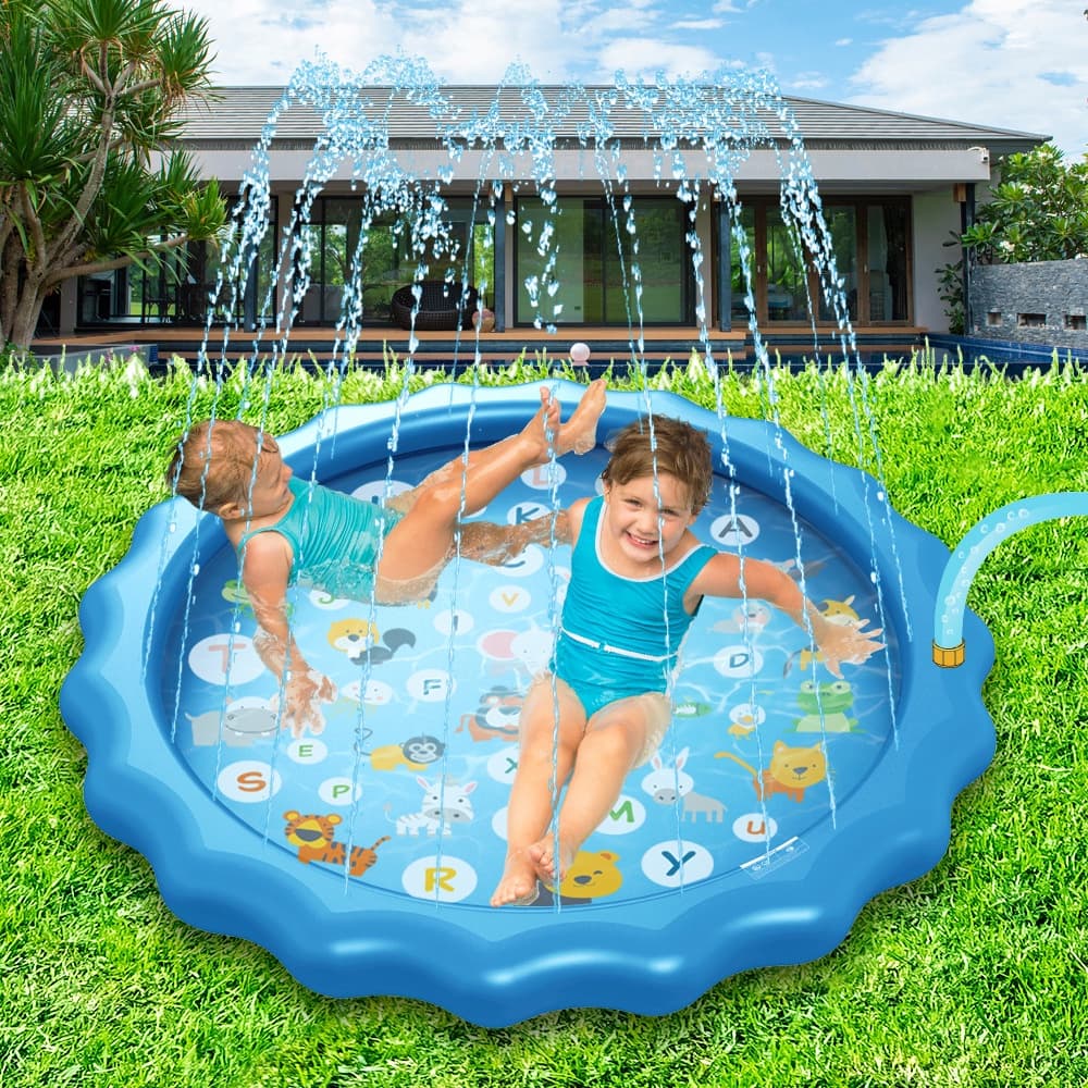 สระน้ำพุ 170cm สระน้ำพุเด็ก ของเล่นน้ำ ถาดน้ำพุเด็ก สระน้ำพุ Sprinklers Pad for Kids รูปที่ 3