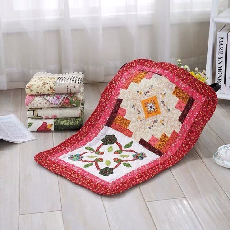ผ้าเช็ดเท้าผ้าฝ้าย ลายวินเทจ ขนาด 40x60cm มียางกันลื่น ดูดซับน้ำดีเยี่ยม ผ้าฝ้าย100% รูปที่ 8