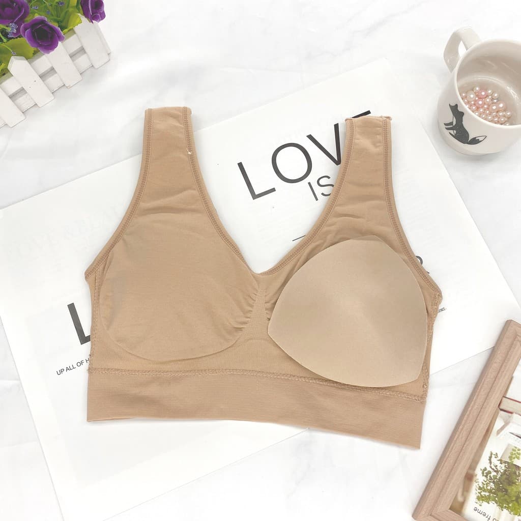 Sport Bra Anny w049 หลังตัวU แบบสวม ไร้โครง เนื้อผ้านุ่ม กระชับดี ใส่สบาย รูปที่ 2
