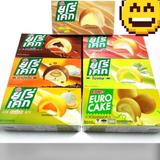 ยูโร่เค้ก EURO CAKE 6 รส 17 กรัม บรรจุ 12 ชิ้น รูปที่ 1