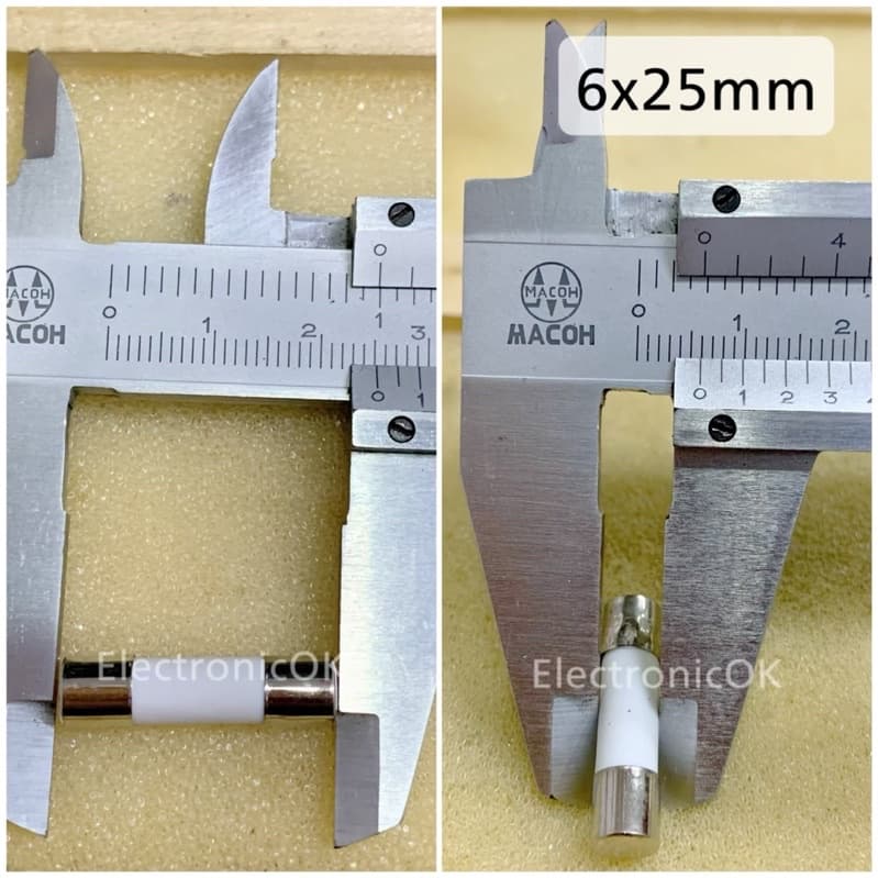 ฟิวส์เซรามิค ฟิวส์กระเบื้อง 250V. 5x20, 6x25, 6x30 mm. 1A~30A. รูปที่ 4