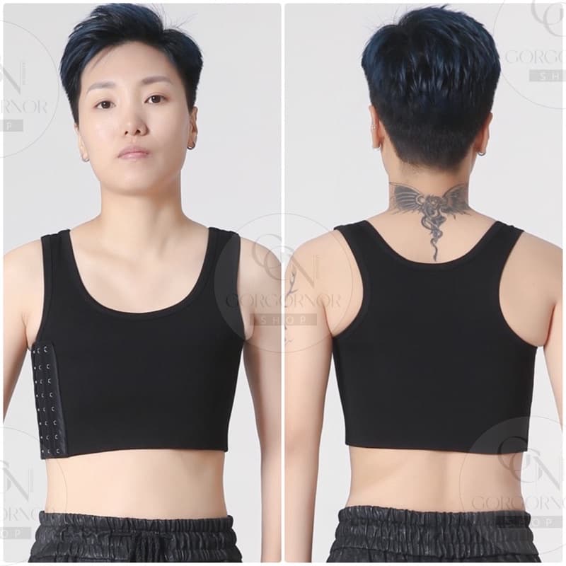 ‍เสื้อกล้ามทอมครึ่งตัว มีแผ่นเซฟอก ไม่เห็นหัวนม ใส่ว่ายน้ำได้ รูปที่ 3