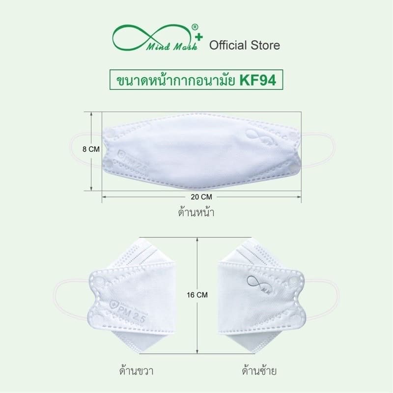 ‼ ครบสี‼◾ยกลังประหยัดกว่า ◾1ลัง/คำสั่งซื้อ MindMask หน้ากากอนามัย KF94 3D 4 ชั้น ผลิตไทย ทางการแพทย์มี 8 สี รูปที่ 6