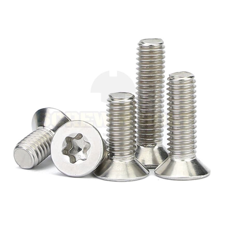 น็อต สกรู หัวเตเปอร์ F ช่องขัน ดาว ท็อกซ์ สแตนเลส 304 เกลียวมิล M2 M2.5 M3 M4 / Flat Head Torx รูปที่ 8