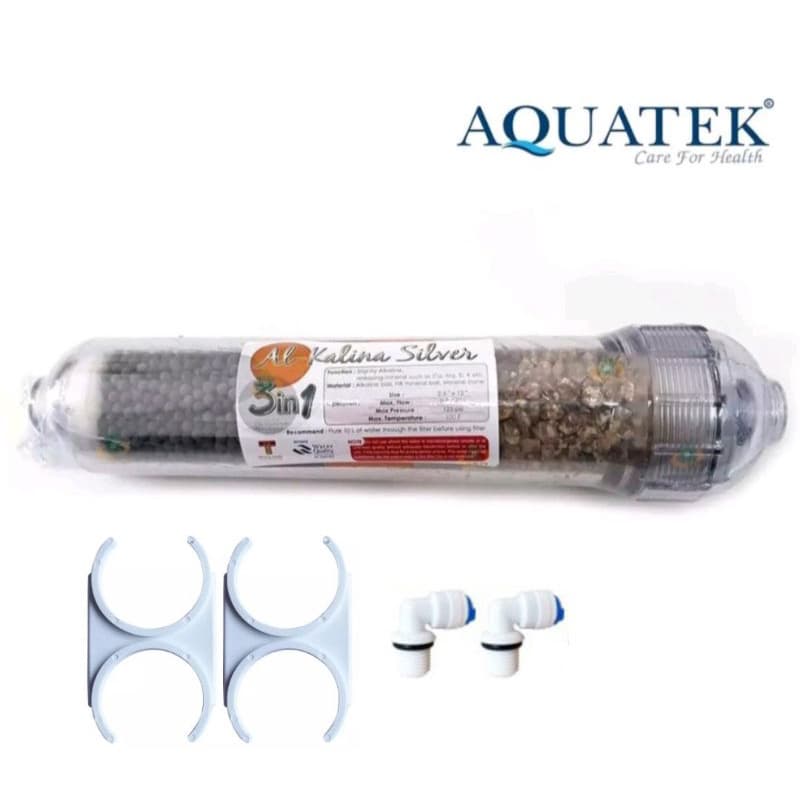 ชุดไส้กรองแร่ Aquatek Alkaline Silver Series 6 ขั้นตอน ฟรี ข้องอ +ก้ามปู 12" รูปที่ 4