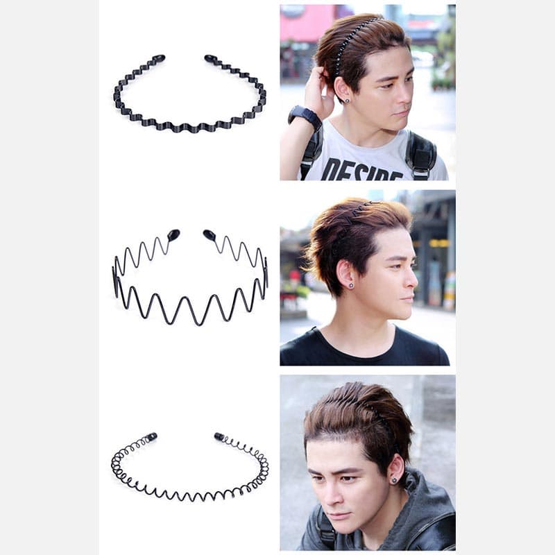 ที่คาดศีรษะ ที่คาดผมสปริง แถบคาดศีรษะโลหะ ที่คาดผม ที่คาดผมผู้ชาย ใช้ได้ทั้งชายหญิง รูปที่ 3