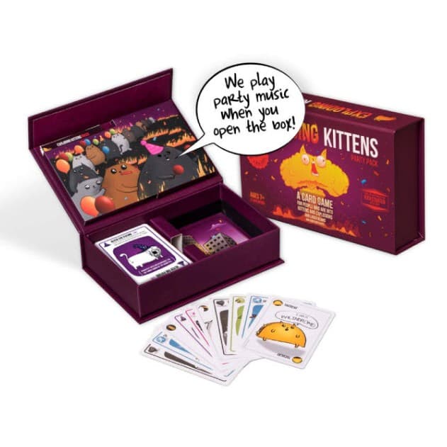 Exploding Kittens : Party Pack Board game - บอร์ดเกมแมวระเบิด บอร์ดเกม กระดาษพรีเมี่ยมเป็นลายตาราง รูปที่ 4
