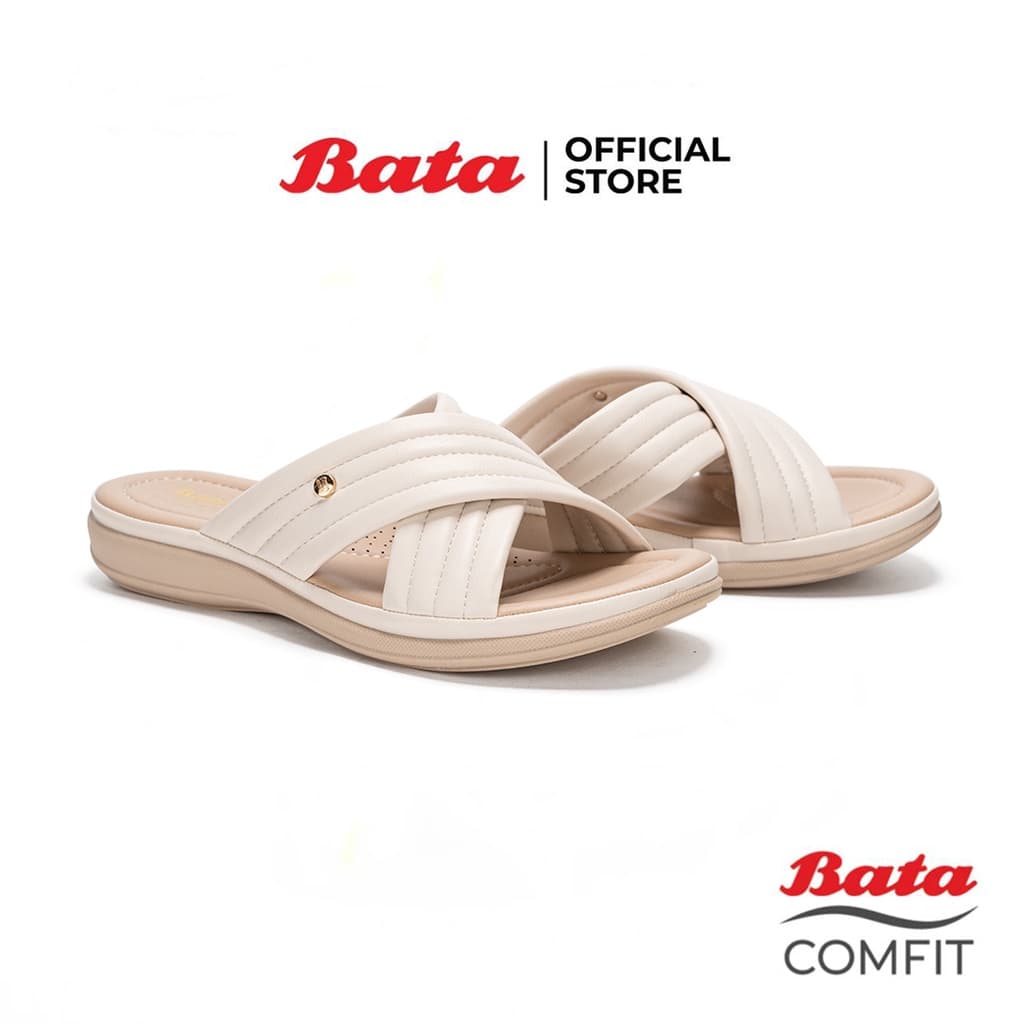 Bata บาจา รองเท้าแตะเพื่อสุขภาพ รองรับน้ำหนักเท้าได้ดี สูง 1 นิ้ว สำหรับผู้หญิง รุ่น Talon สีครีม 6611634 รูปที่ 7