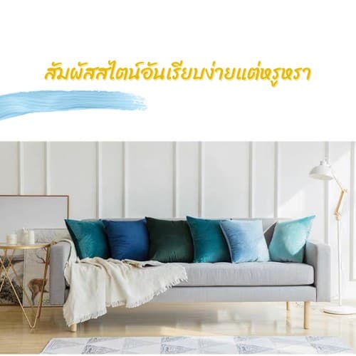 หมอนอิงกำมะหยี่ หมอนผ้ากำมะหยี่คุณภาพ หมอนรองหลัง หนานุ่มพิเศษ รูปที่ 5