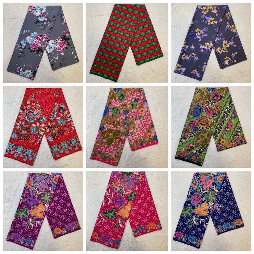ผ้าถุง ผ้าถุงคุณภาพดี เนื้อผ้าดี ไม่ลื่นไม่บาง เย็บแล้ว กว้าง2เมตร Batik Sarong /มีเก็บเงินปลายทาง รูปที่ 6