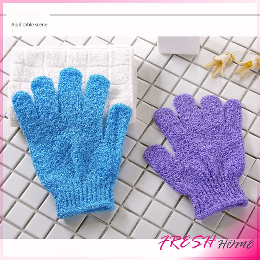 ถุงมืออาบน้ำ ถุงมือขัดผิวอาบน้ำ ขจัดเซลล์ผิวเก่า Glove-style bath towel รูปที่ 8