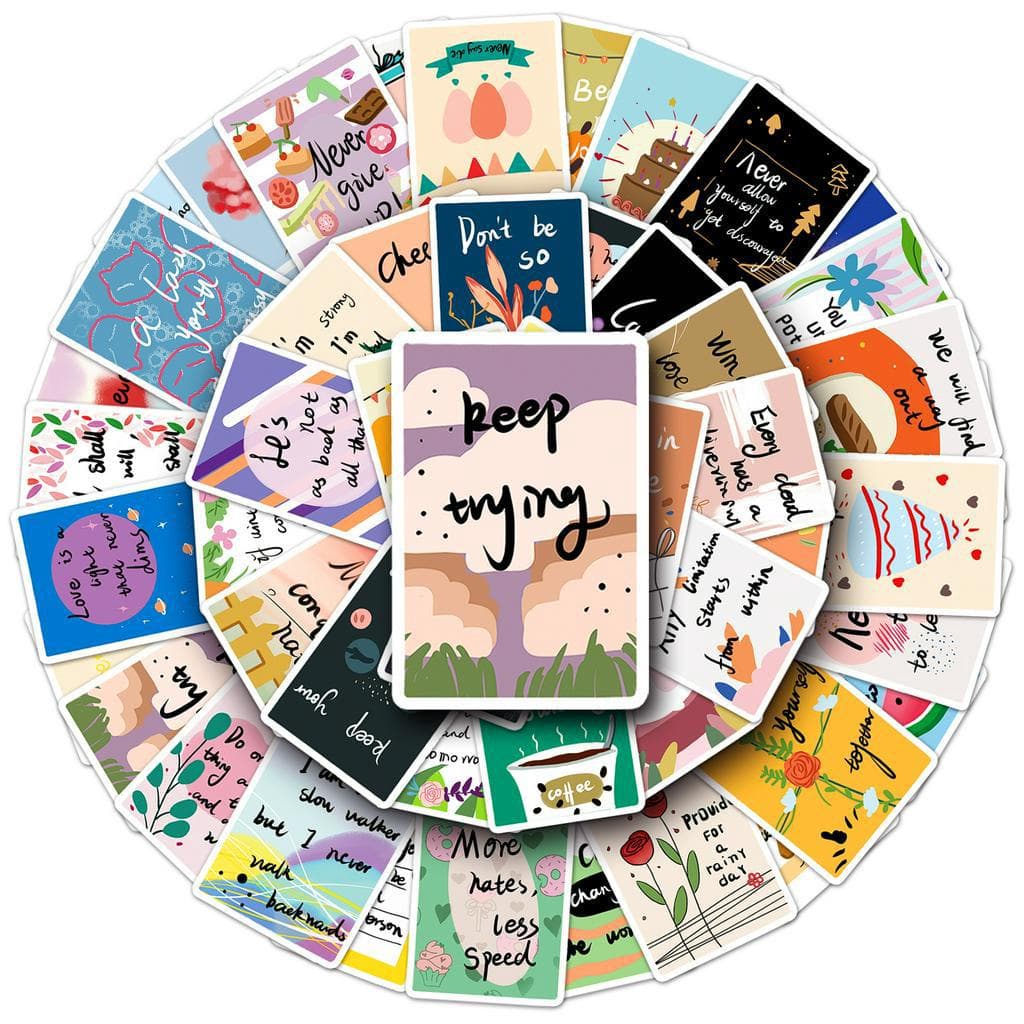 50 ชิ้นตลก Encourage สติกเกอร์กันน้ํา DIY สําหรับโทรศัพท์แล็ปท็อปรถสติกเกอร์ Creative Home Decal รูปที่ 5