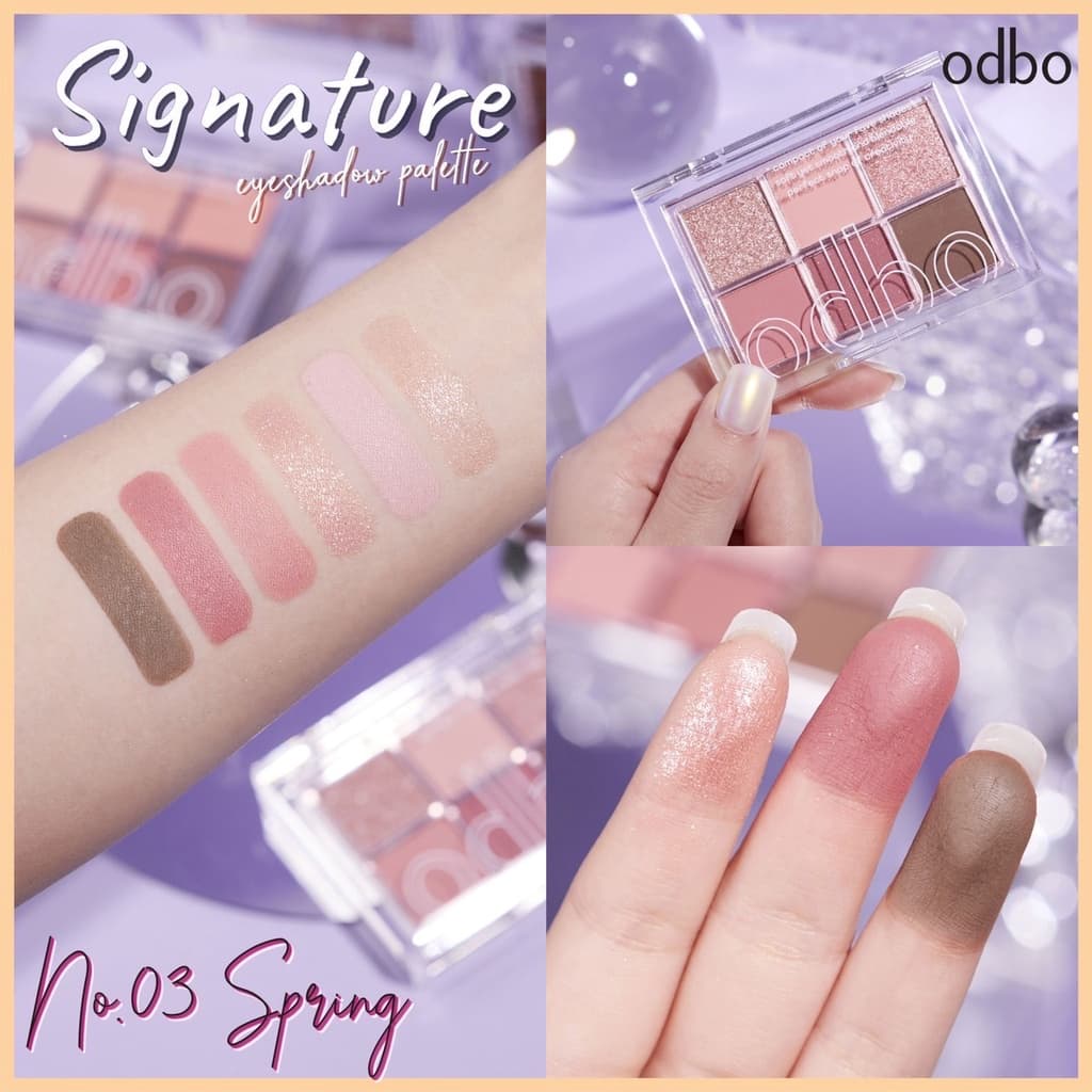 OD276 ODBO SIGNATURE EYESHADOW PALETTE โอดีบีโอ อายแชโดว์ ซิกเนเจอร์ พาเลท เม็ดสีแแน่น ติดทนนาน รูปที่ 7