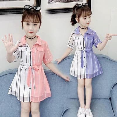 KiKiO สาวชุดฤดูร้อน 2022 เด็กใหม่เกาหลีฤดูร้อนชีฟองเด็กกระโปรงสาวตะวันตกชุดเจ้าหญิง รูปที่ 1