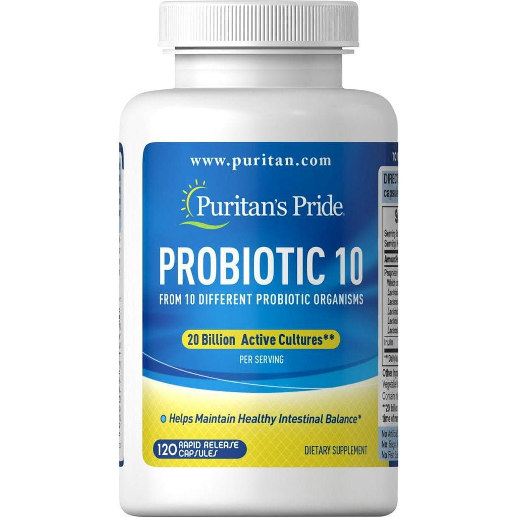 Puritan's Pride Probiotic 10+vit D 20 billion active cultures อาหารเสริม โปรไบโอติก ปรับสมดุลย์ระบบย่อย รูปที่ 3
