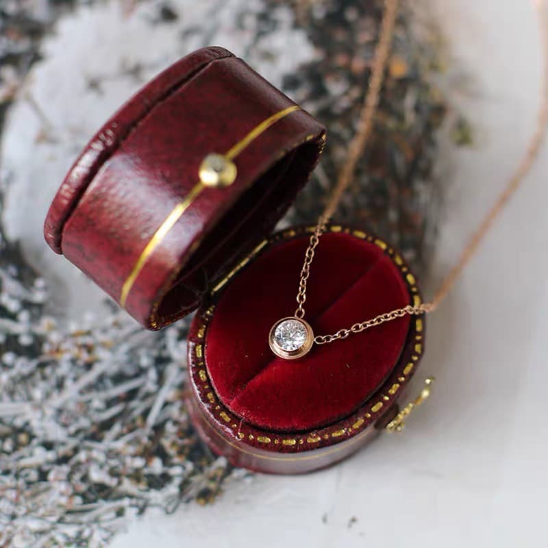 สร้อยคอโชคเกอร์ เหล็กไทเทเนียม ทองคําขาว 18K จี้เพทาย เพชรกลม ขนาดเล็ก กันน้ํา ไม่จางหาย เครื่องประดับ ของขวัญ สไตล์เกาหลี ญี่ปุ่น รูปที่ 6