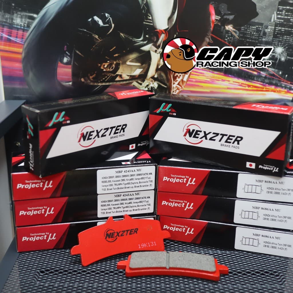 ผ้าเบรค Nexzter Brembo ทุกแบบ สำหรับ ปั้ม 4pot หูชิด ปักข้าง M4,M32,M50,GP4RX,stylema รูปที่ 4