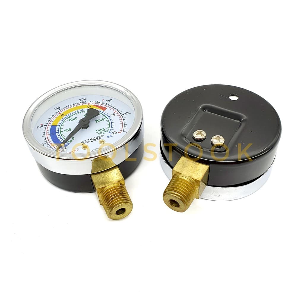 เกจ์วัดแรงดัน Pressure Gauge เกจวัดแรงดัน แบบแห้ง เกลียวออกล่าง 63mm.x1/4" sumo รูปที่ 2