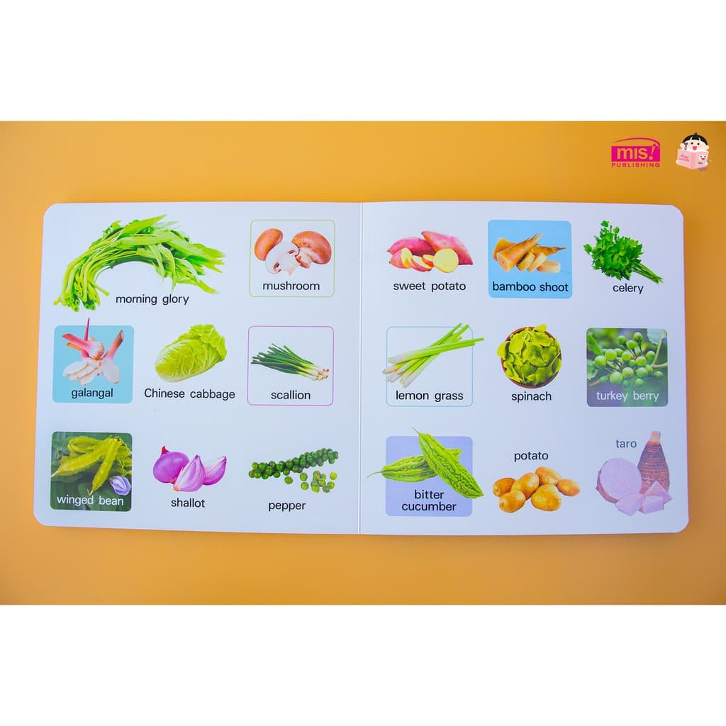 MISBOOK หนังสือบอร์ดบุ๊ค 100 First Fruits & Vegetables รูปที่ 6
