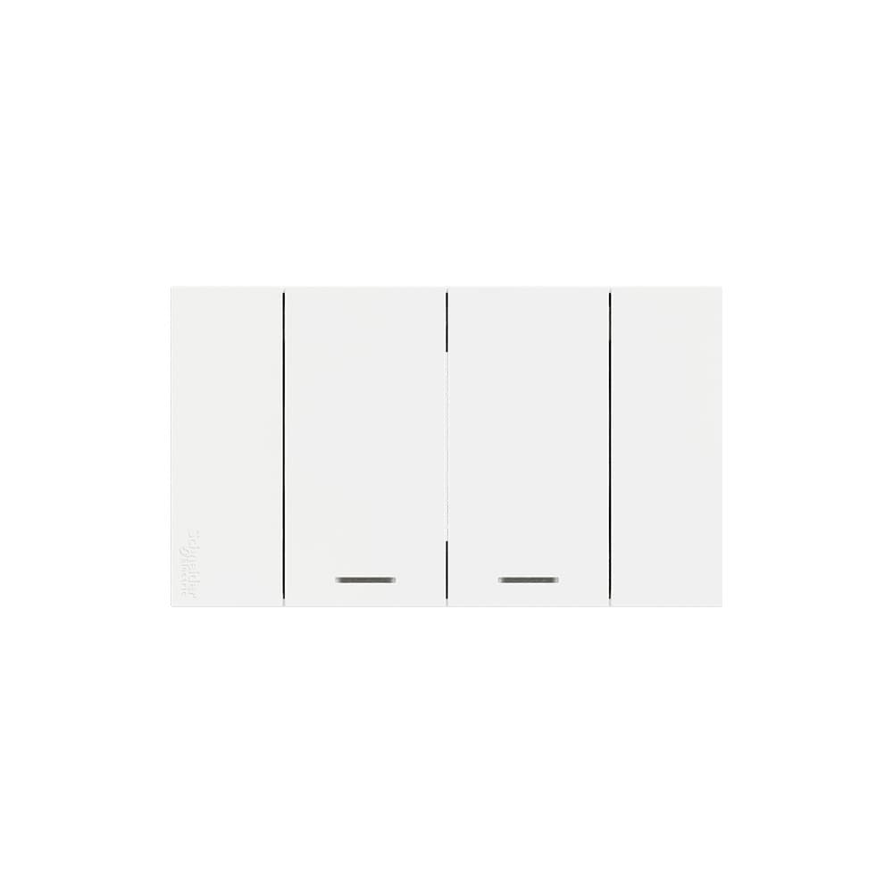 Schneider Electric ชุดสวิตช์ทางเดียว 2 ช่อง ขนาดกลาง พร้อมฝาครอบ สีขาว รหัส A7032F_WE รุ่น AvatarOn A ชไนเดอร์ รูปที่ 2