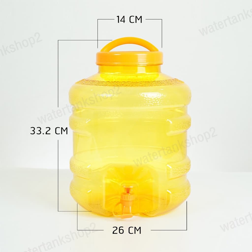 Watertank ถังน้ำดื่มพลาสติก PETเกรด A มีก๊อกพร้อมหูหิ้ว ขนาด 12 ลิตร สีใส X รูปที่ 3