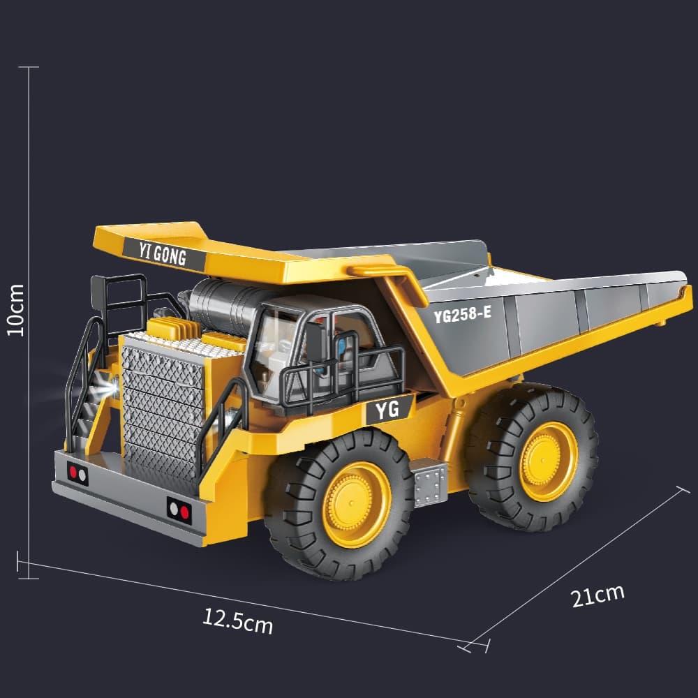 11channel alloy รถขุดบังคับ 2.4G รถบังคับ 1:20 วัสดุโลหะผสม รถแม็คโครบังคับ รถดั้มบังคับ รถของเล่นเด็ก แม็คโครบังคับ รูปที่ 7