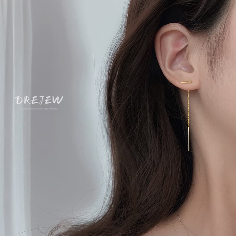 DREJEW ต่างหูระย้า ประดับพู่ยาว เรียบง่าย ออกแบบดี ไม่ซ้ําใคร ทุกแบบ รูปที่ 4