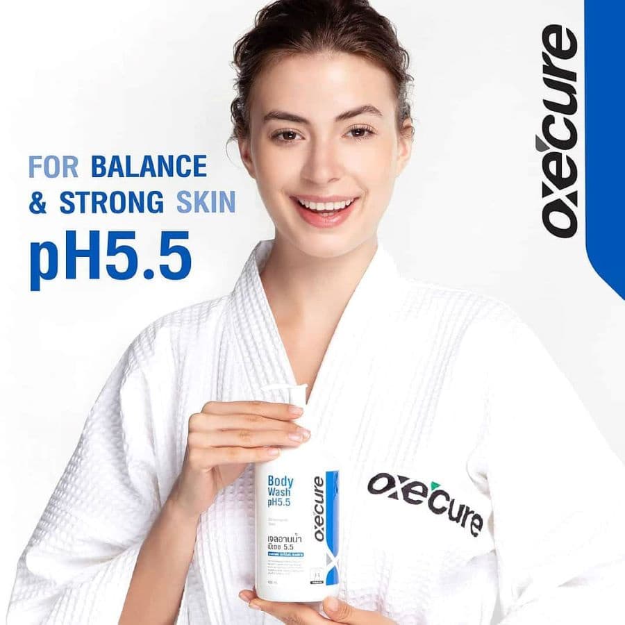 Oxe'cure เจลอาบน้ำ ป้องกันผิวจากรังสี UV สูตรอ่อนโยน Body Wash pH5.5 400ml รูปที่ 4